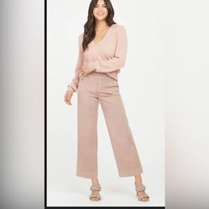 SPANX® Stretch Twill Cropped Pant size S, mauve